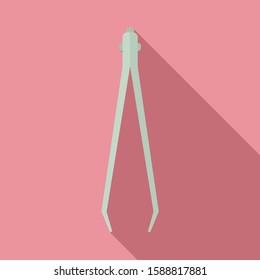 Medical forceps icon. Flat illustration of medical forceps vector icon for web design