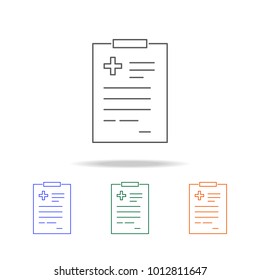 Medical forms, medical certificate icon. Medicine Element of multi colored icons for mobile concept and web apps. Thin line icon for website design and development. Premium icon on white background