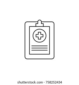 Medical forms, medical certificate icon on white background