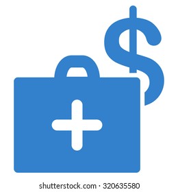 Medical Fund vector icon. Style is flat symbol, cobalt color, rounded angles, white background.