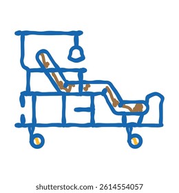 medical furniture doodle icon sketch vector. medical furniture sign. isolated symbol illustration