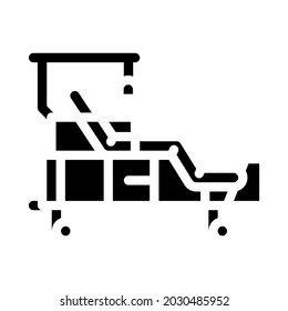medical furniture glyph icon vector. medical furniture sign. isolated contour symbol black illustration