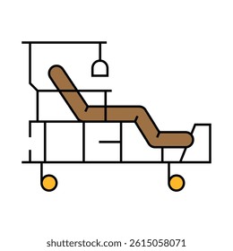 medical furniture line icon vector. medical furniture sign. isolated symbol illustration