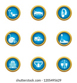 Medical furtherance icons set. Flat set of 9 medical furtherance vector icons for web isolated on white background