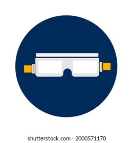 Medical Gaggles  Icons For Personal Protection . Eye Protection Icons.