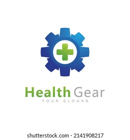 Medical gear Logo Vector Template,  Creative Pharmacy Logo vector design