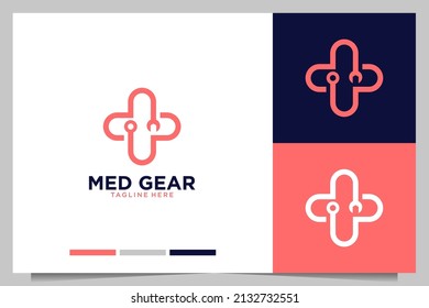 medical gear modern logo design