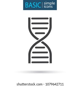 medical gene simple line icon