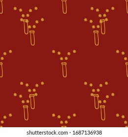Genética médica. Patrón sin inconvenientes. Cáncer de células enfermas, microbio, virus de la epidemia de ébola peligroso. Fondo de estructura molecular. Antiviral en el hospital Background.  Ilustración bacteriana.