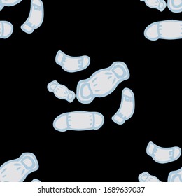 Medical Genetics. Seamless Pattern. Dangerous Ebola Epidemic Sick Vector Illustration Flat Vector Illustration Background. Disinfectant anti mold Backdrop.  Bacteria Illustration.