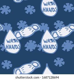 Medical Genetics. Seamless Pattern. Minimal Bacteria Biology Organisms. Vector Illustration Molecular structure Backdrop. Antiviral in hospital Backdrop.  Bacteria Illustration.