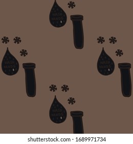 Medical Genetics. Seamless Pattern. Minimal Different Kinds of Viruses. Microorganism disease causing Molecular structure Background. Disinfectant anti mold Background.  Virus Illustration.
