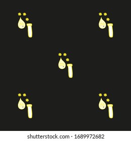 Medical Genetics. Seamless Vector. Abstract Bacteria Biology Organisms. Cell cancer, microbe, virus. Molecular structure Background. Disinfectant anti mold Background.  Bacteria Illustration.