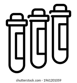 Medical glass tubes icon. Outline Medical glass tubes vector icon for web design isolated on white background