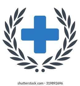 Medical Glory vector icon. Style is bicolor flat symbol, smooth blue colors, rounded angles, white background.