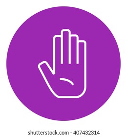 Medical glove line icon.