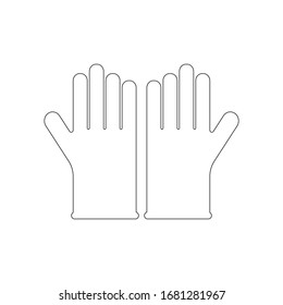 medical glove logo vektor template