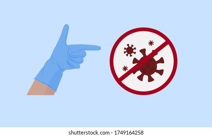Medical gloves. Covid-19, coronavirus disease vector 2019