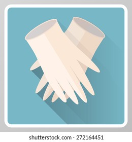 medical gloves icon