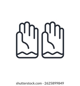 medical gloves icon collection .design style with background