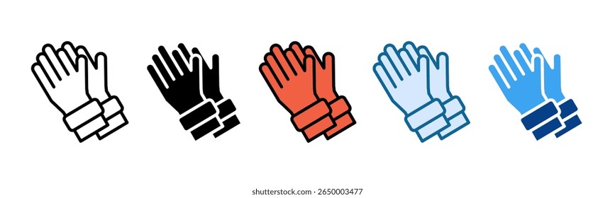 Medical Gloves Icon Set Multiple Style Collection