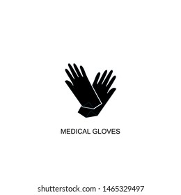 medical gloves icon vector black design