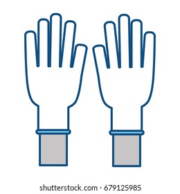 Medical gloves isolated