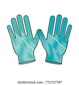 Medical gloves isolated