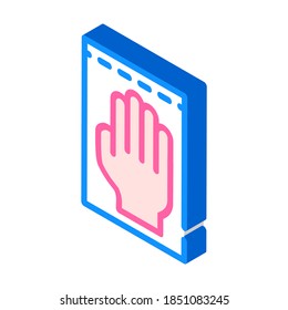 medical gloves isometric icon vector. medical gloves sign. isolated symbol illustration