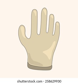 Medical gloves theme elements