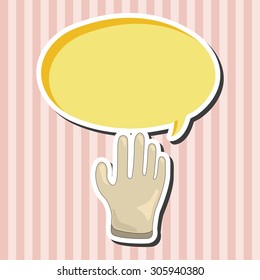 Medical gloves theme elements