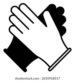 Medizinische Handschuhe Vektorsymbol für Hygiene und Sicherheit