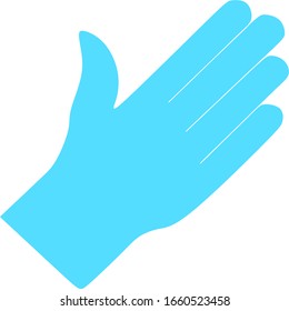 Icono vectorial de guantes médicos aislado en fondo blanco. Icono de guantes de goma protectores para infografía, sitio web o aplicación. Signo de protección de látex. Símbolo del equipo de limpieza de la casa. 