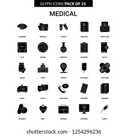 Medical Glyph Vector Icon set