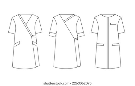 Medical gown. Female doctor's uniform illustration