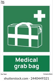 Medical grab bag signs symbol standard iso 7010