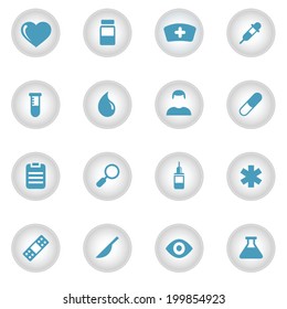 Medical gradient icons set 16 in 1
