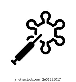 Medical graphic depicting the fight against infection and viral combat