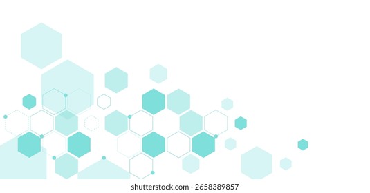 Medical green hexagons pattern vector illustration