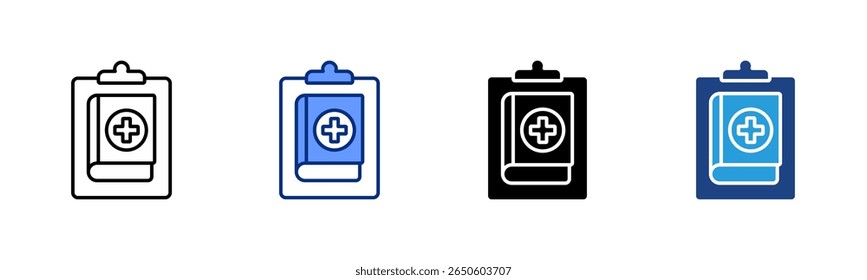 Medical Guide icon sheet multiple style collection
