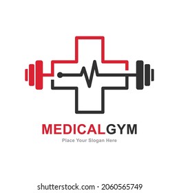 Medical gym logo vector design. Suitable for fitness symbol and business exercise