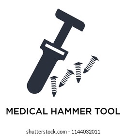 Medical hammer tool icon vector isolated on white background for your web and mobile app design, Medical hammer tool logo concept
