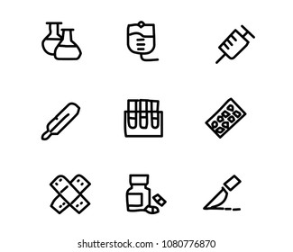 medical hand drawn icon set design illustration, hand drawn style design, designed web and app