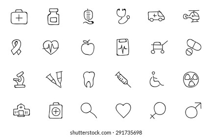 Medical Hand Drawn Vector Icons 1