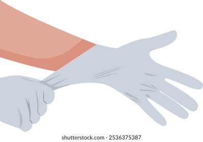medical hand gloves, medical illustration
