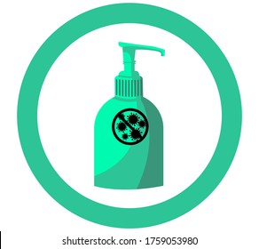 Medical Hand sanitizer icon design graphics vector