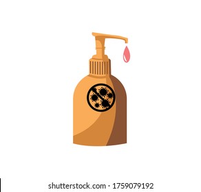 Medical Hand sanitizer icon design graphics vector