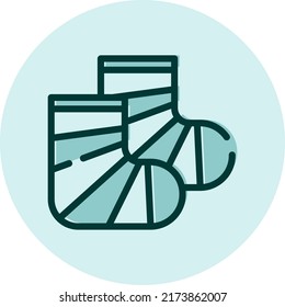 Medical hard plaster, illustration, vector on a white background.