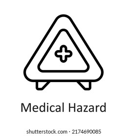 Icono de diseño de la ilustración de diseño del contorno del vector médico sobre fondo blanco. Archivo EPS 10