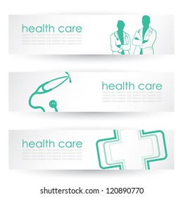 Medical headers - vector illustration